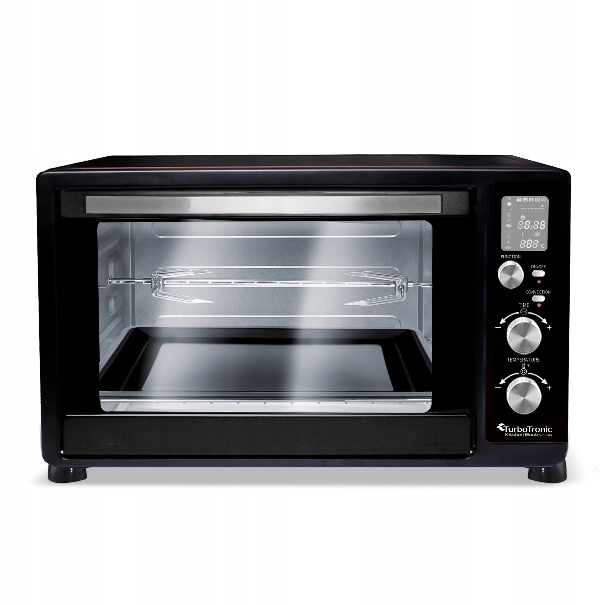 PIEKARNIK ELEKTRYCZNY 45L TERMOOBIEG+ROŻNO+GRILL CYFROWY WYŚWIETLACZ Model TT-DEV45