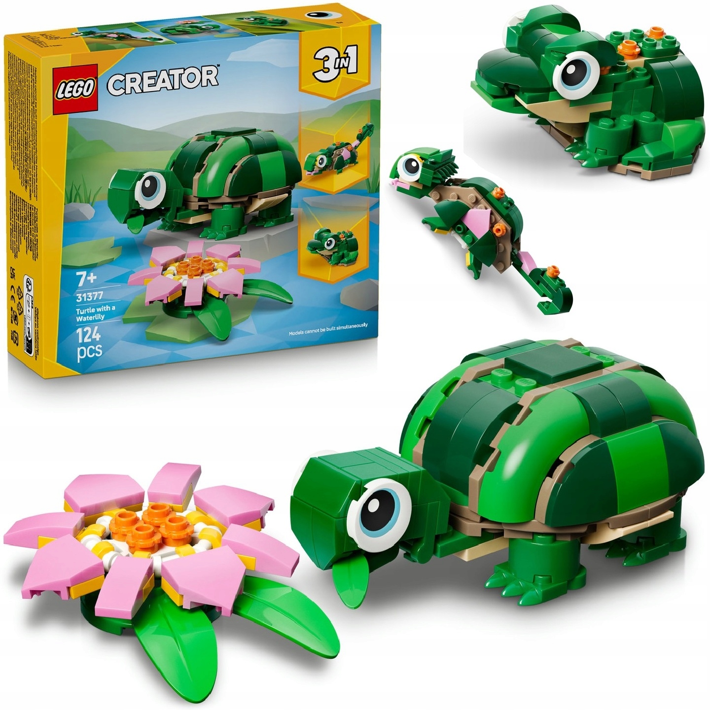 LEGO CREATOR 3 w 1 ŻÓŁW I KWIAT LILII WODNEJ 31377 + KATALOG W WERSJI PDF