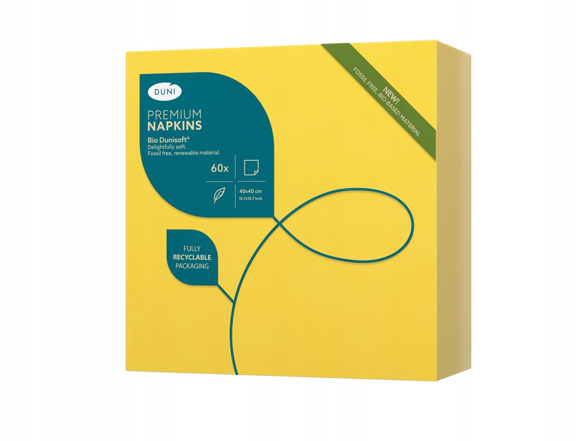 

Serwetki Flizelinowe Duni 40x40 Żółty 60 Szt