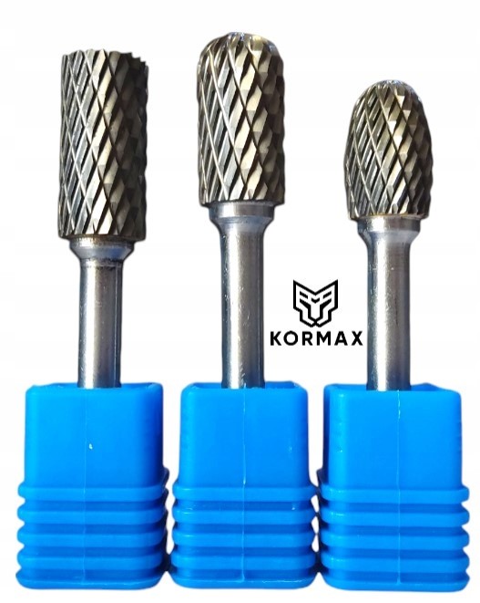 Rychlootáčkový frézovací rotační pilník 12 mm na karbidový kov Set 3ks