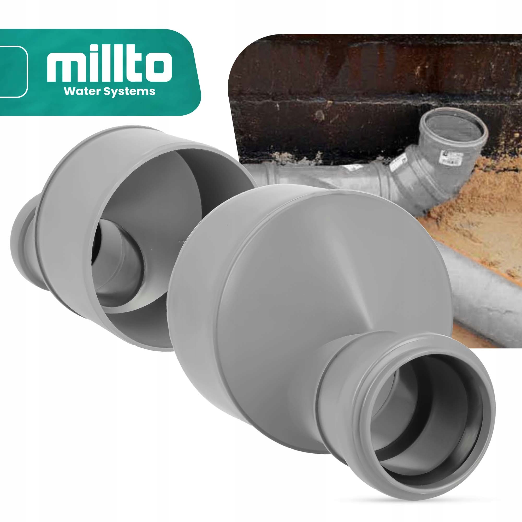 Redukcja KANALIZACYJNA 110x50 mm Rury PCV Złączka Łącznik DŁUGA Przejście Materiał wykonania PP