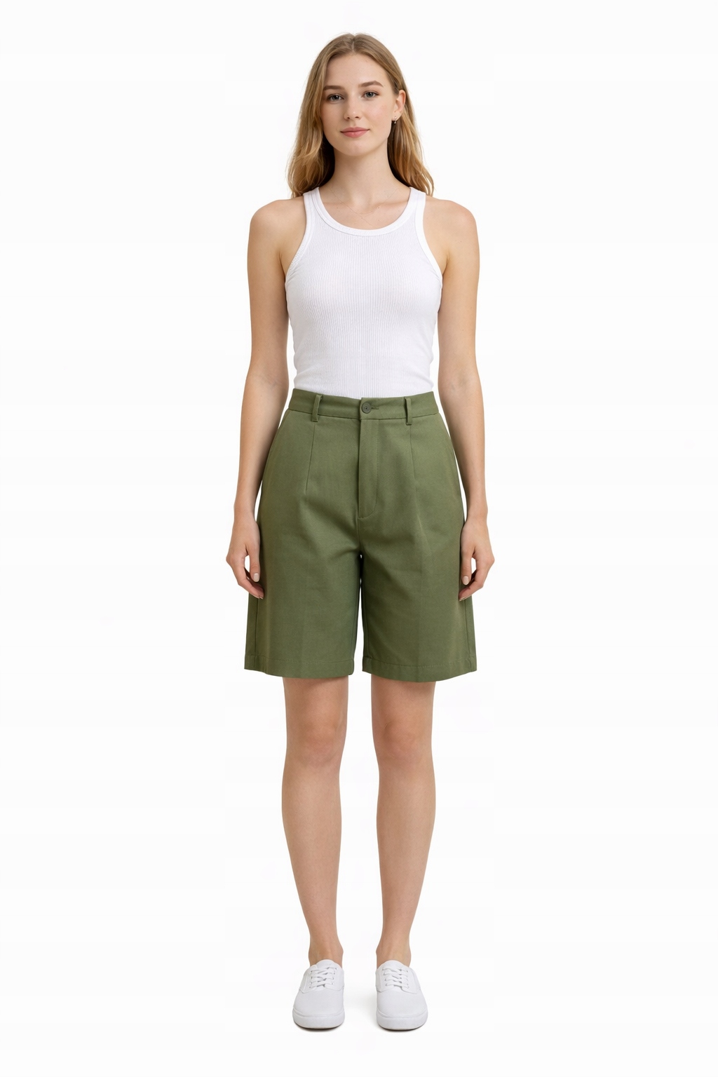 Zelené Kraťasy Do Poloviny Stehen S Nízkým Pasem M 1I4A