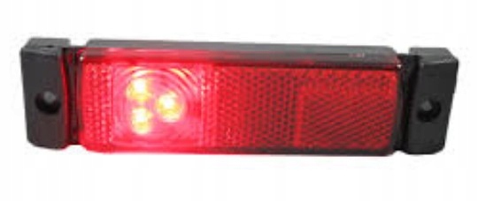 LAMPA OBRYSOWA Z ODBLASKIEM CZERWONA NACZEPA TIR Źródło światła LED