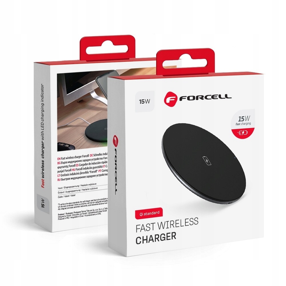 

Szybka ładowarka Bezprzewodowa Qi Forcell Qc 15W