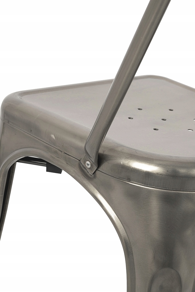 Krzesło metalowe kolor Metal można sztaplować Wysokość siedziska 44 cm