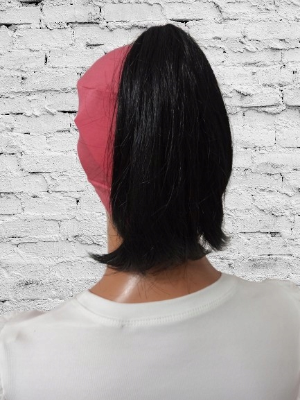 Krátká příčesek Cristina pro slabé vlasy, lehká, černá barva 1