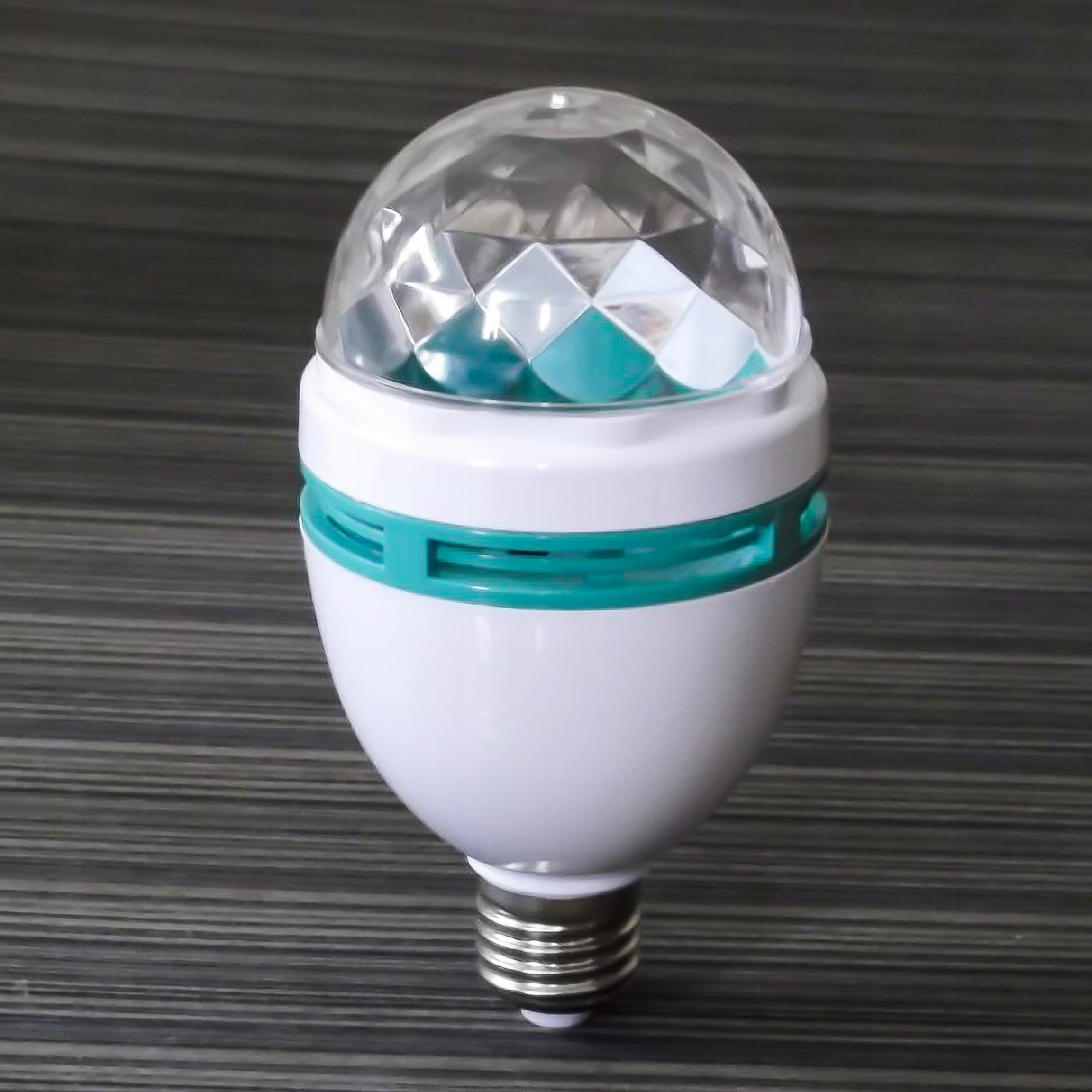 ŻARÓWKA E27 OBROTOWA KULA DYSKOTEKOWA LED MOCNA Model ŻARÓWKA