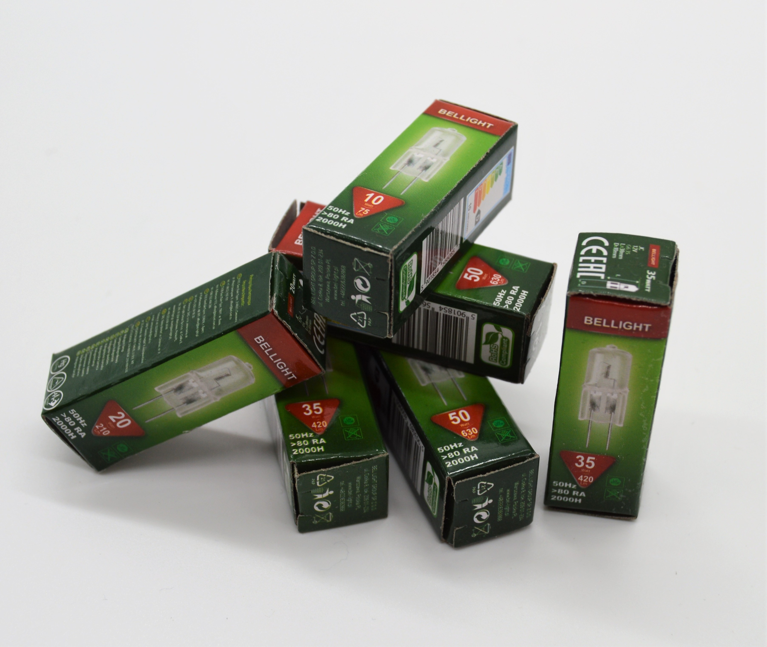 10x sztuk ŻARÓWKA ŻARNIK HALOGENOWA JC G4 12V 35W Kształt Kapsułka