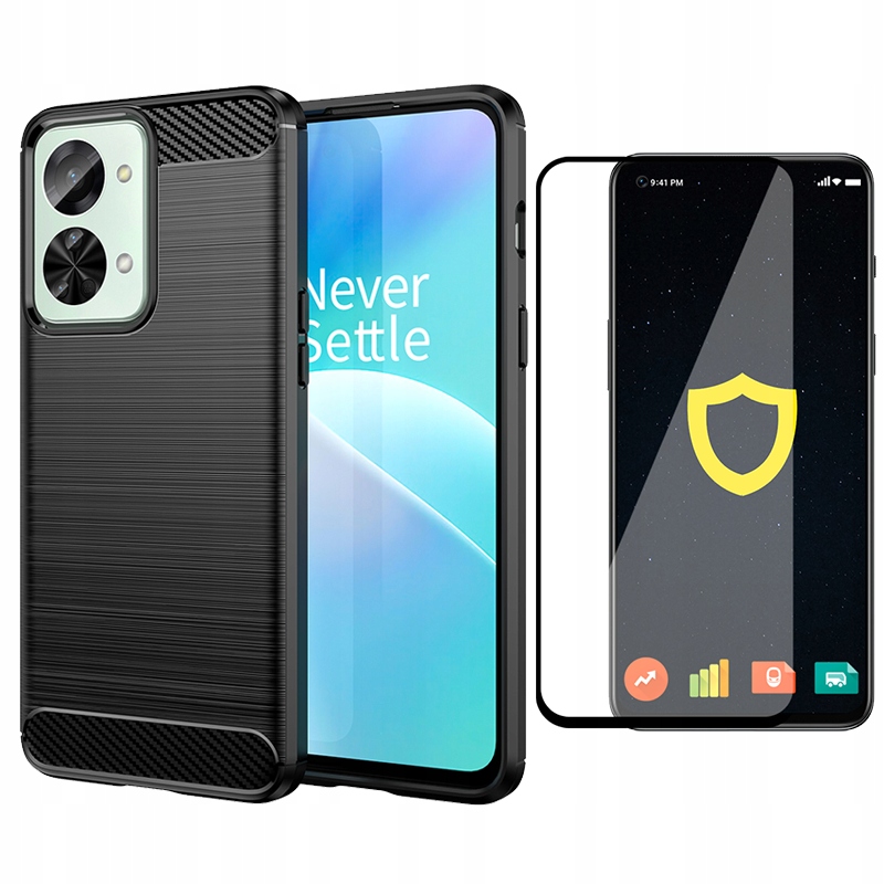 

Etui Pancerne Carbon Do Oneplus Nord 2T Szkło