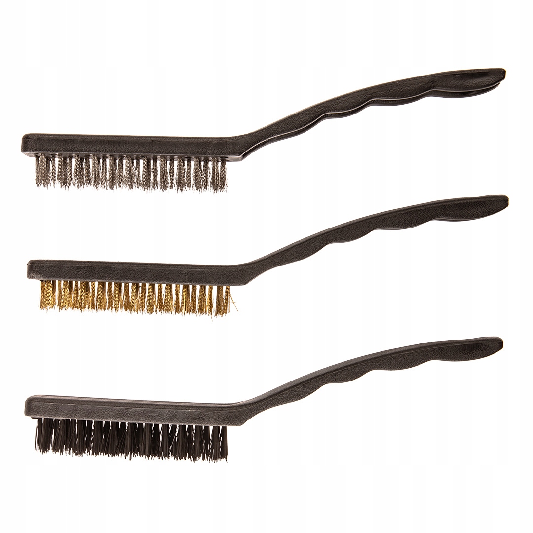 

Szczotki Druciane Zestaw 3szt 230mm Nylon Mosiądz
