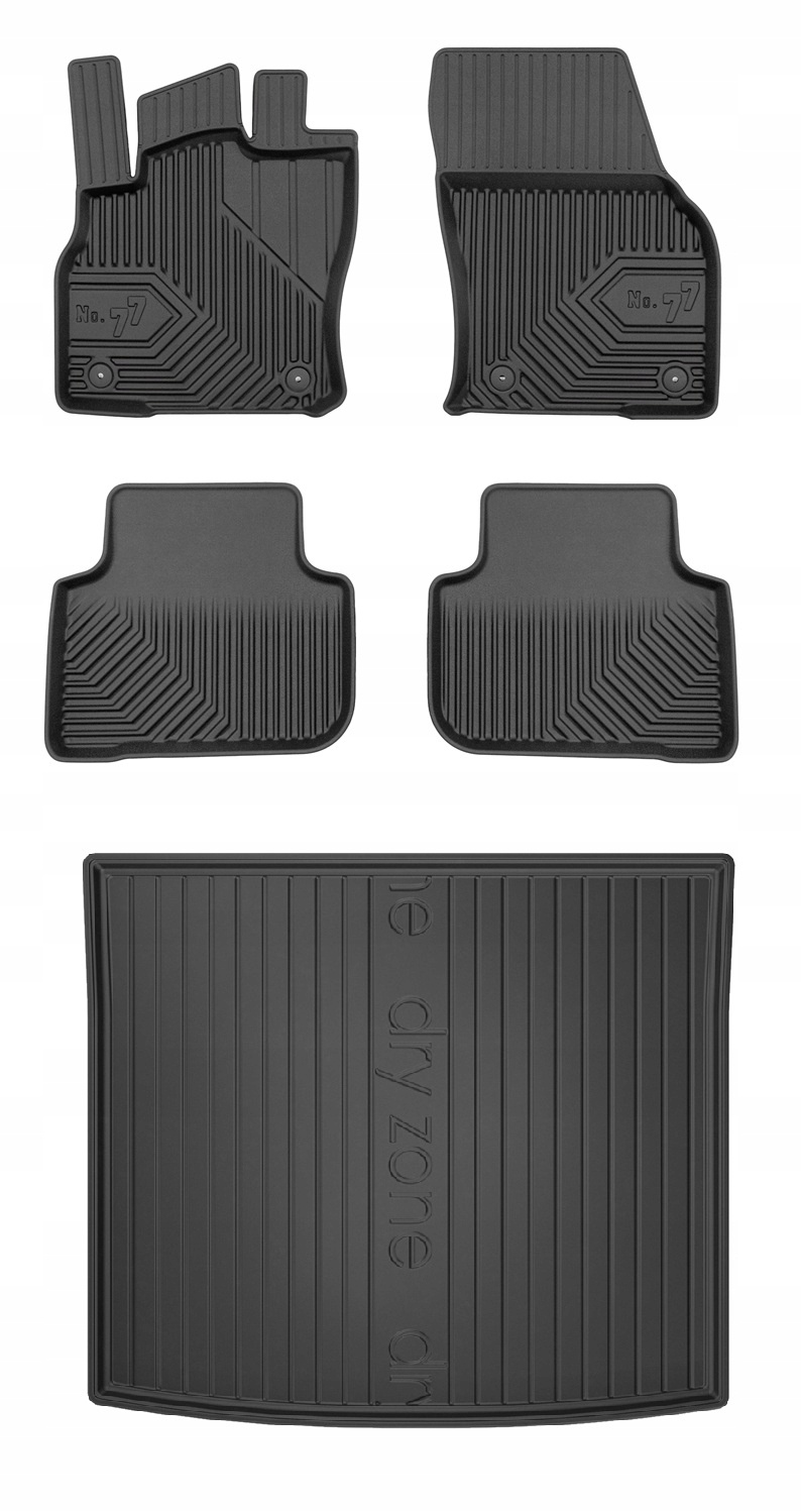 Set 77 Gumové koberce a rohože Audi Q3 2 Sportback 2019-2025
