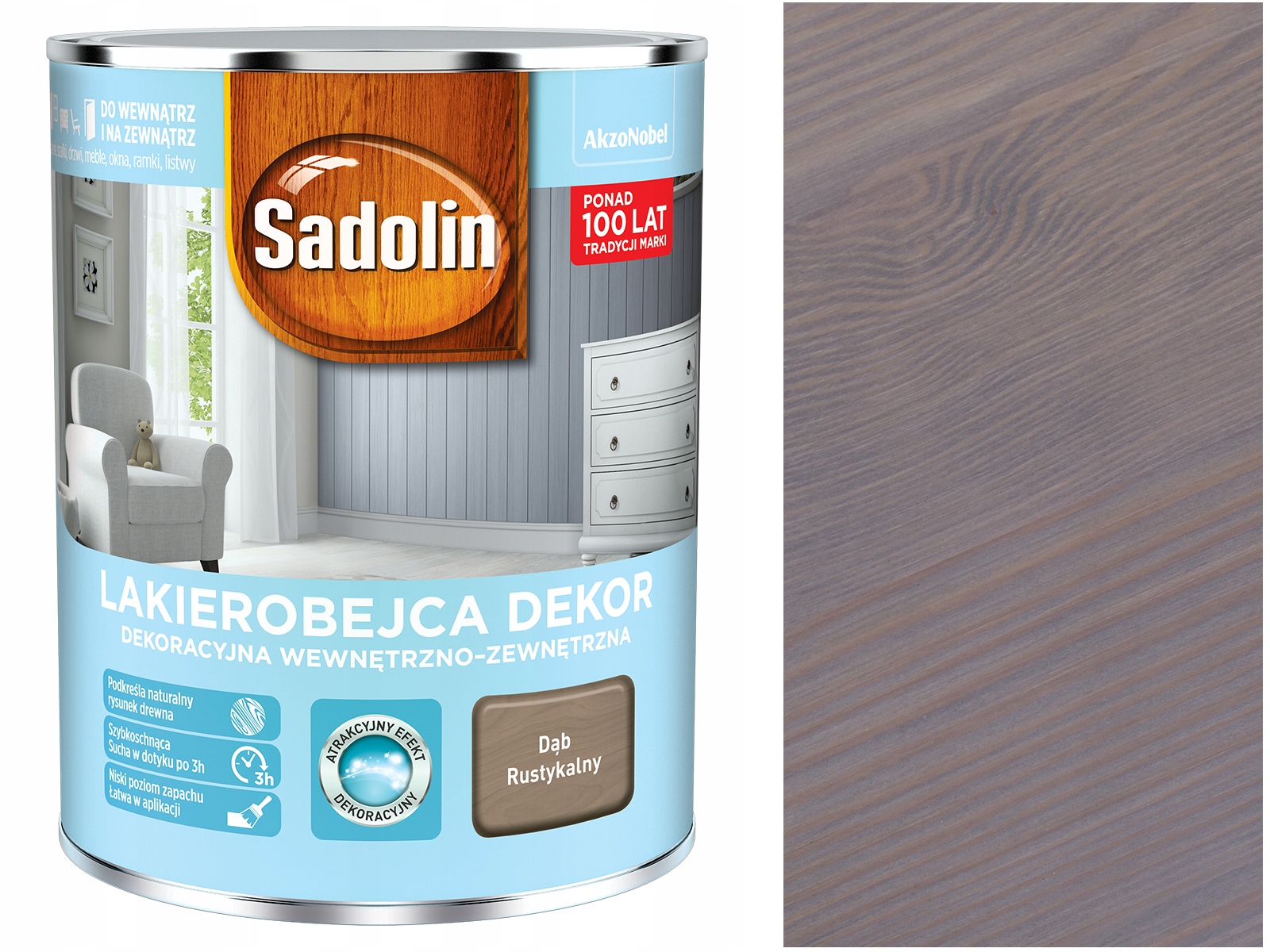 

Sadolin Lakierobejca Dekor Dąb Rustykalny 1L