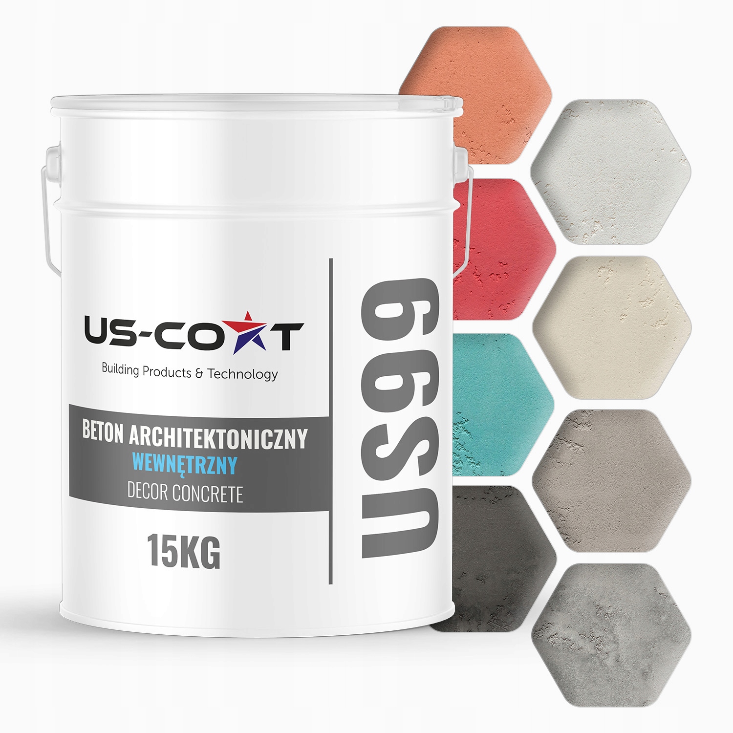 Vnitřní Architektonický Beton 15kg 10m2 Hotová Hmota 8 Barev Ozdobný