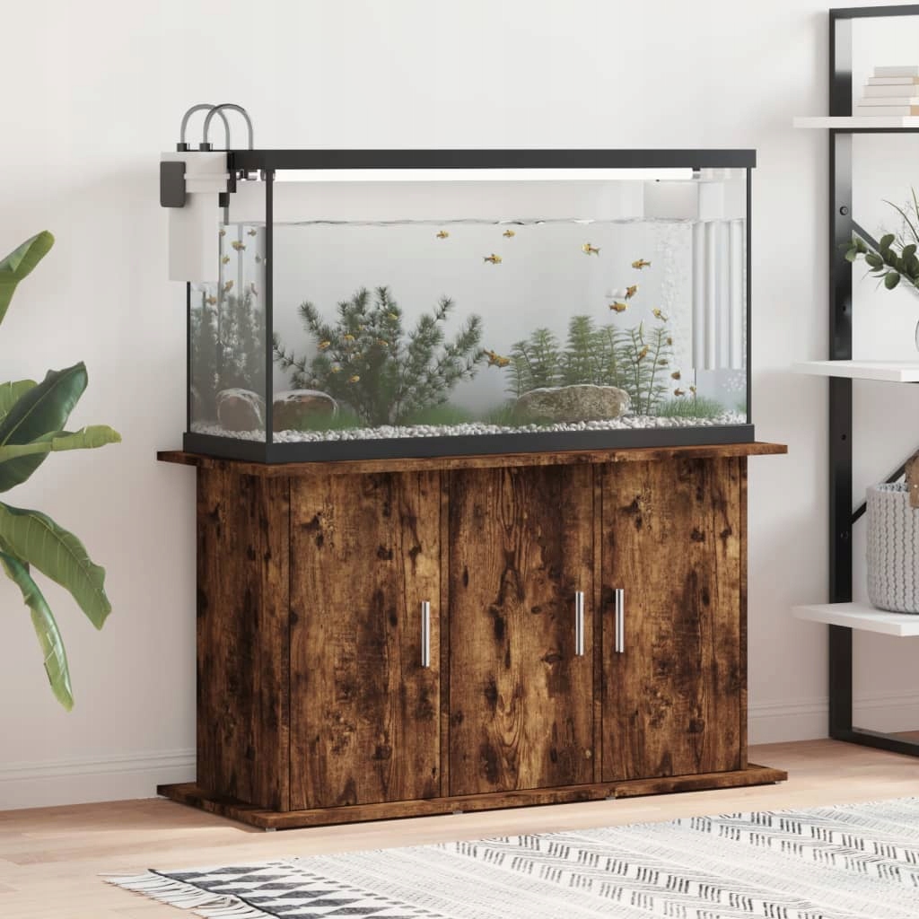 Fionshop 262659392 Stojan na akvárium kouřový dub 101x41x58 cm kompozitní