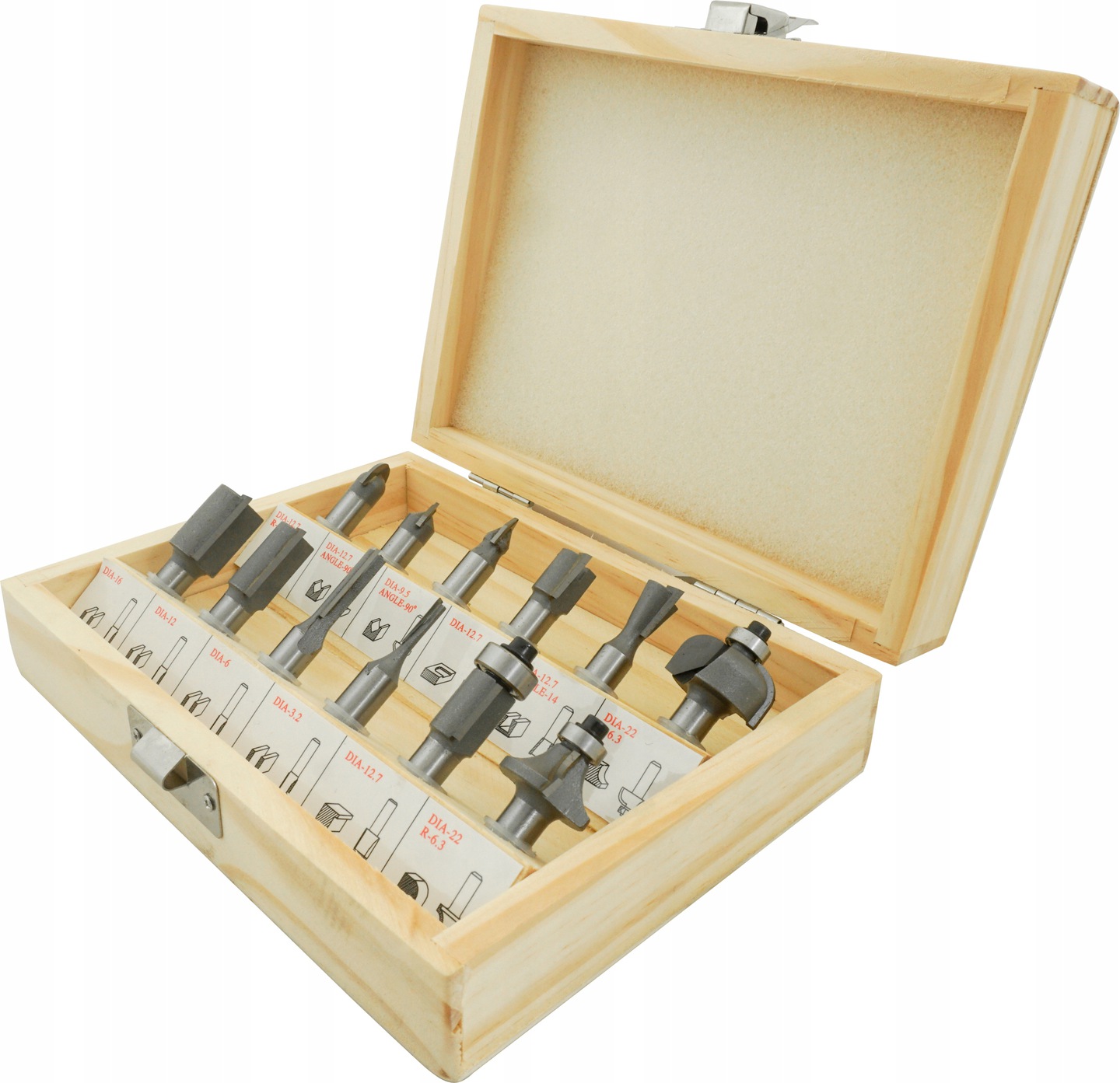 FREZY KSZTAŁTOWE DO DREWNA 12 el FREZARKA ZESTAW EAN (GTIN) 5908224744753