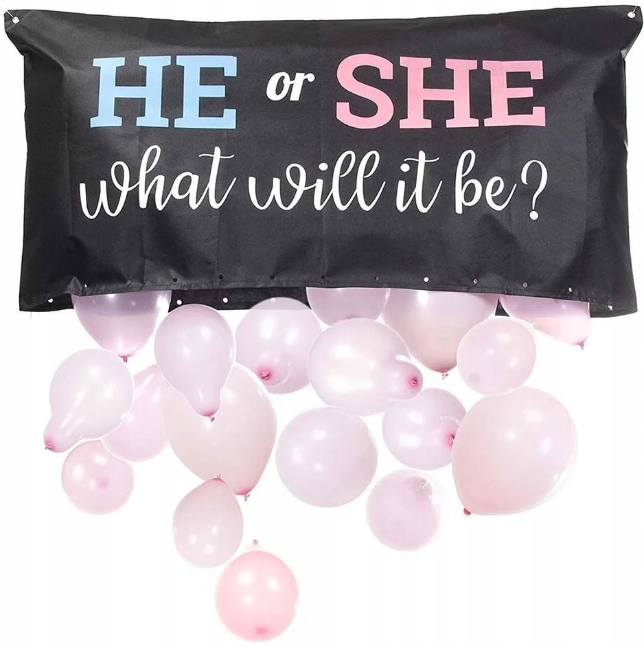 Balónek Set Nápis Boy Girl Baby Shower Pohlaví Holčička Nebo Chlapec