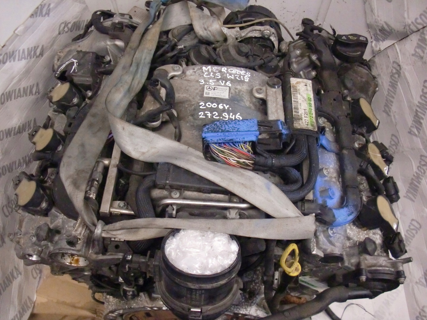 MERCEDES CLS W219 3.0 V6 272.946 engine complete KPL 182 TYS KM 272946