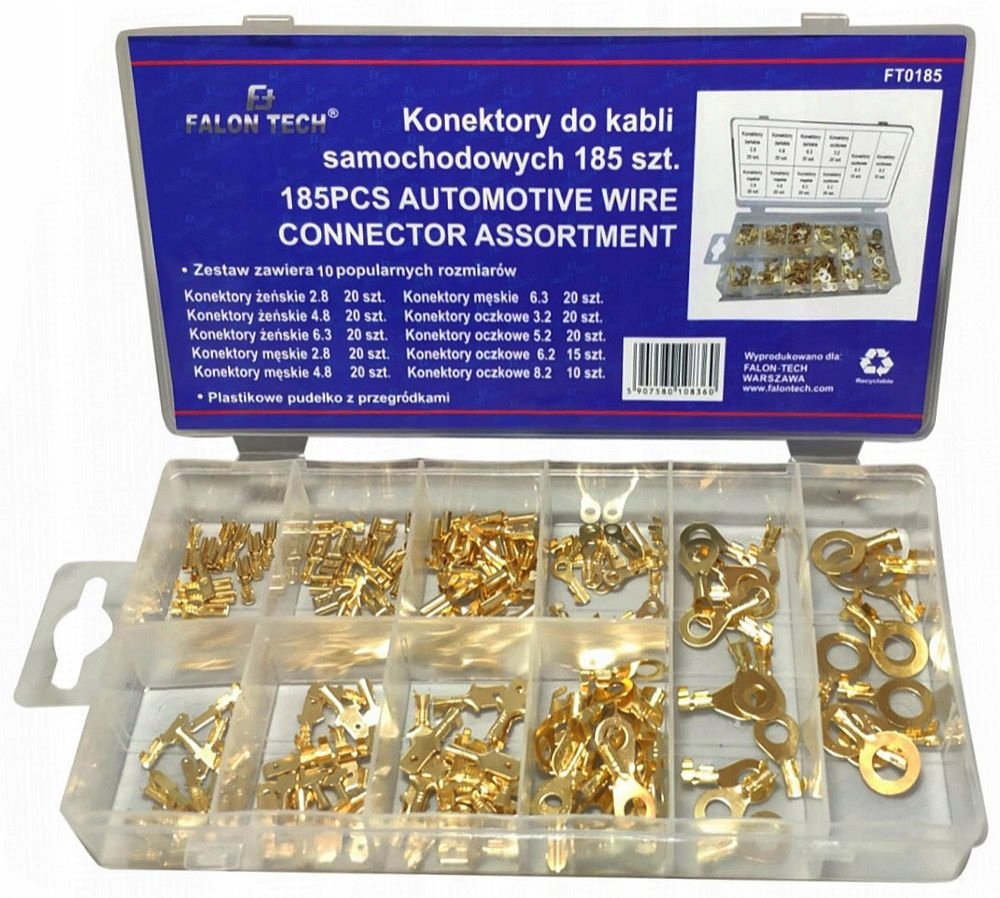 

Konektory Zestaw Konektorów Samochodowych 185 Szt