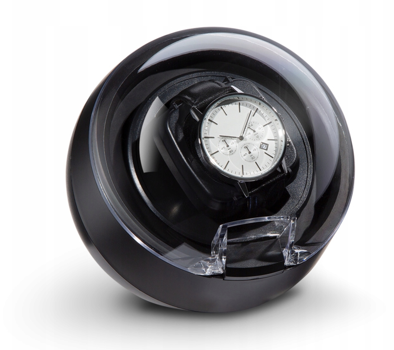 Rotomat Na 1 Hodinky Krabička Vitrína Pouzdro 4 Rychlosti Černá