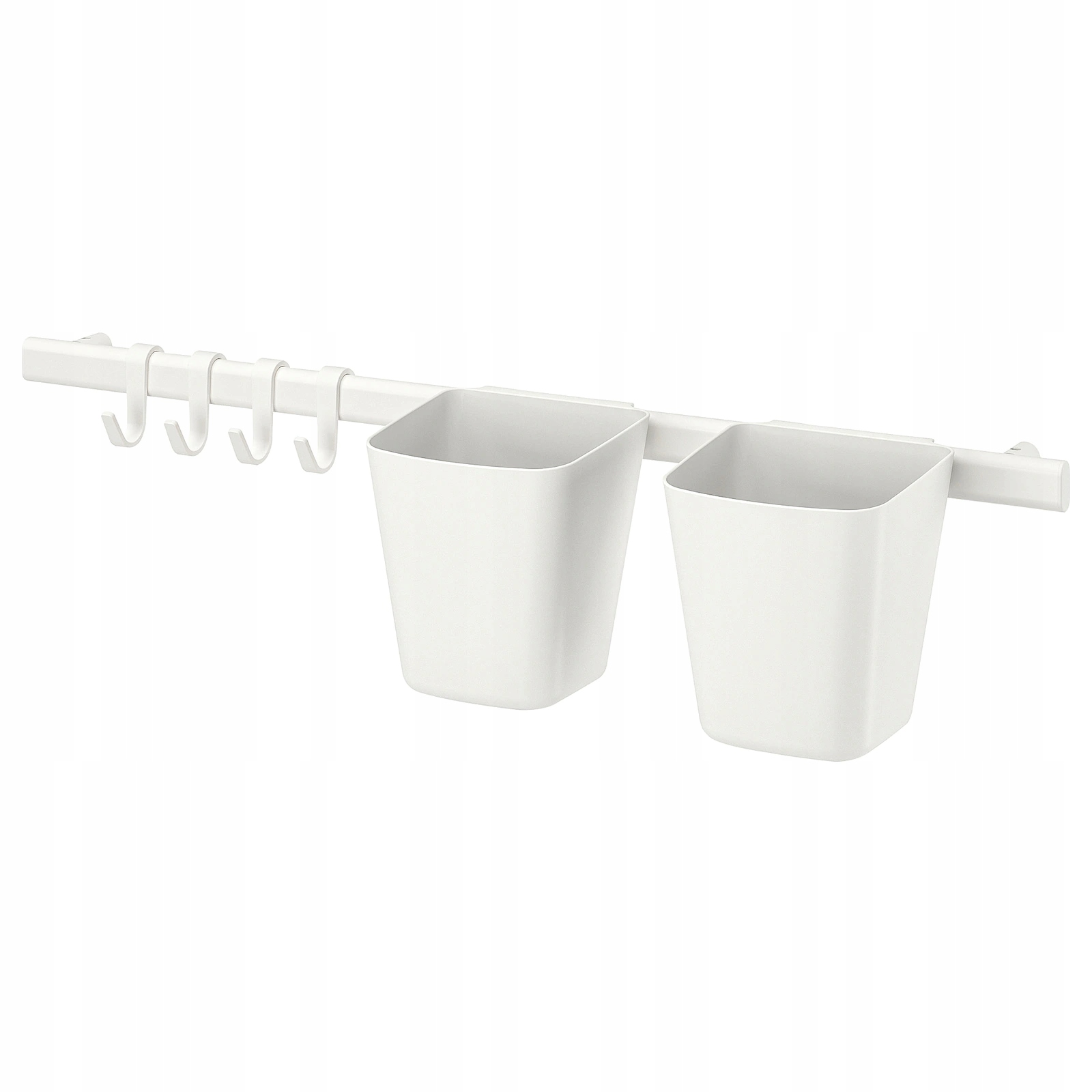 

Ikea Sunnersta Drążek 4 haczyki +2 pojemniki biały