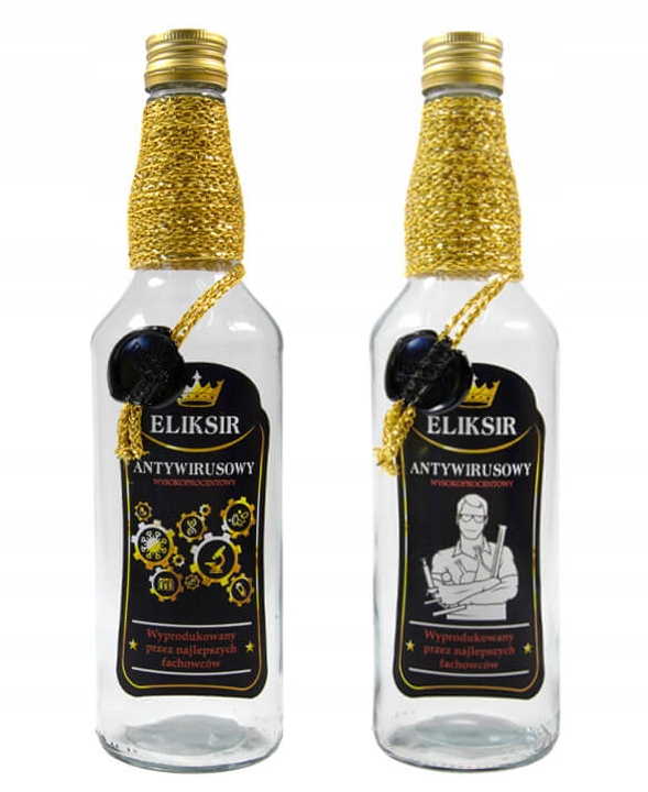 

Butelka zdobiona monopol 500ML Eliksir Antywirus