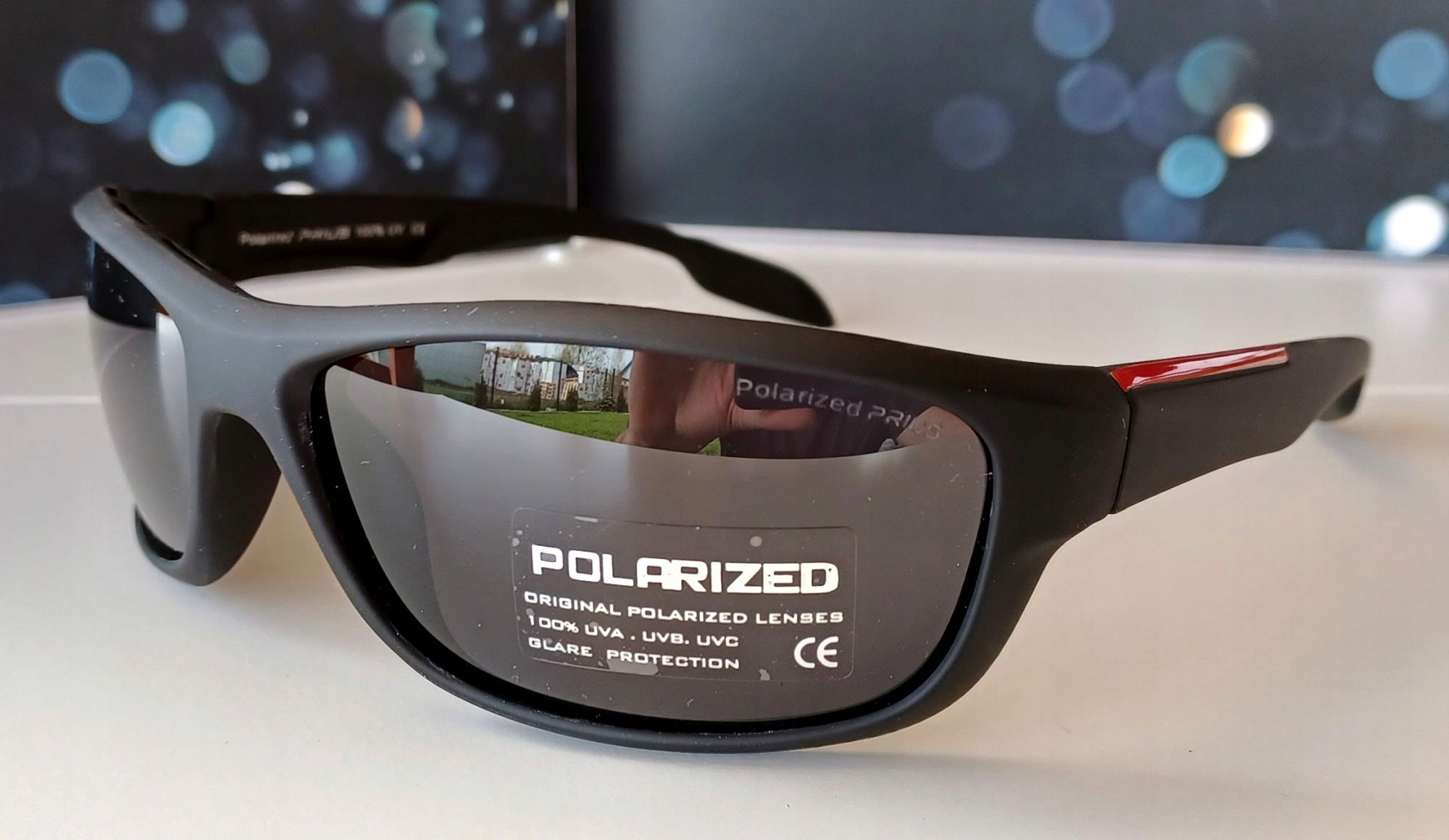 OKULARY POLARYZACYJNE SPORTOWE UV400 na Rower Etui Marka Prius