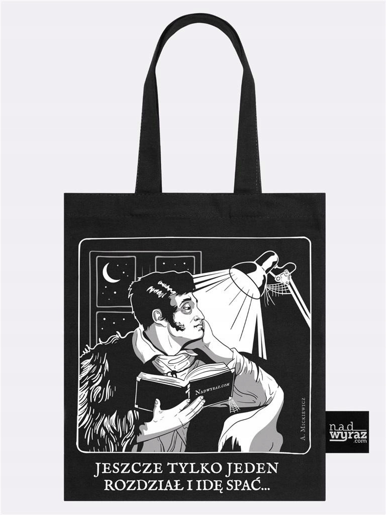 TORBA BAWEŁNIANA NA KSIĄŻKI CZARNA MICKIEWICZ