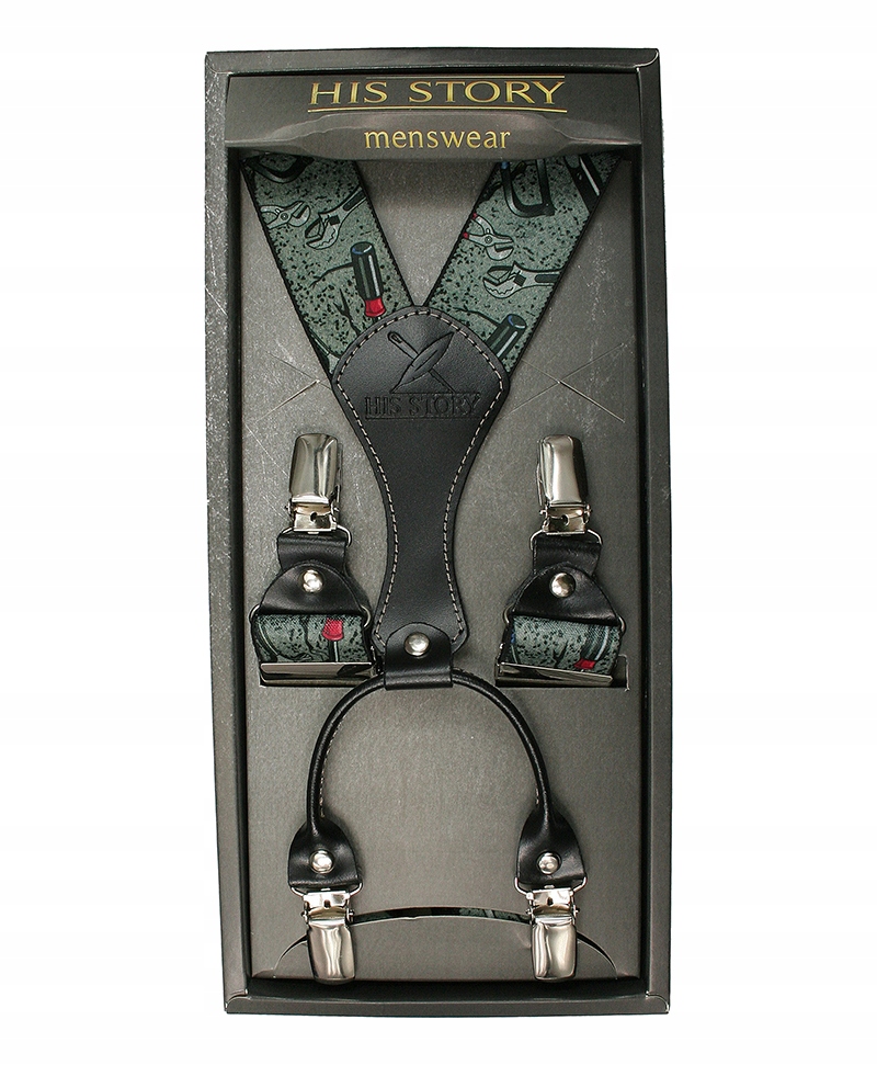 Szelki Szerokie, Zielone w Narzędzia Budowlane, Męskie -HIS STORY- Stylowe