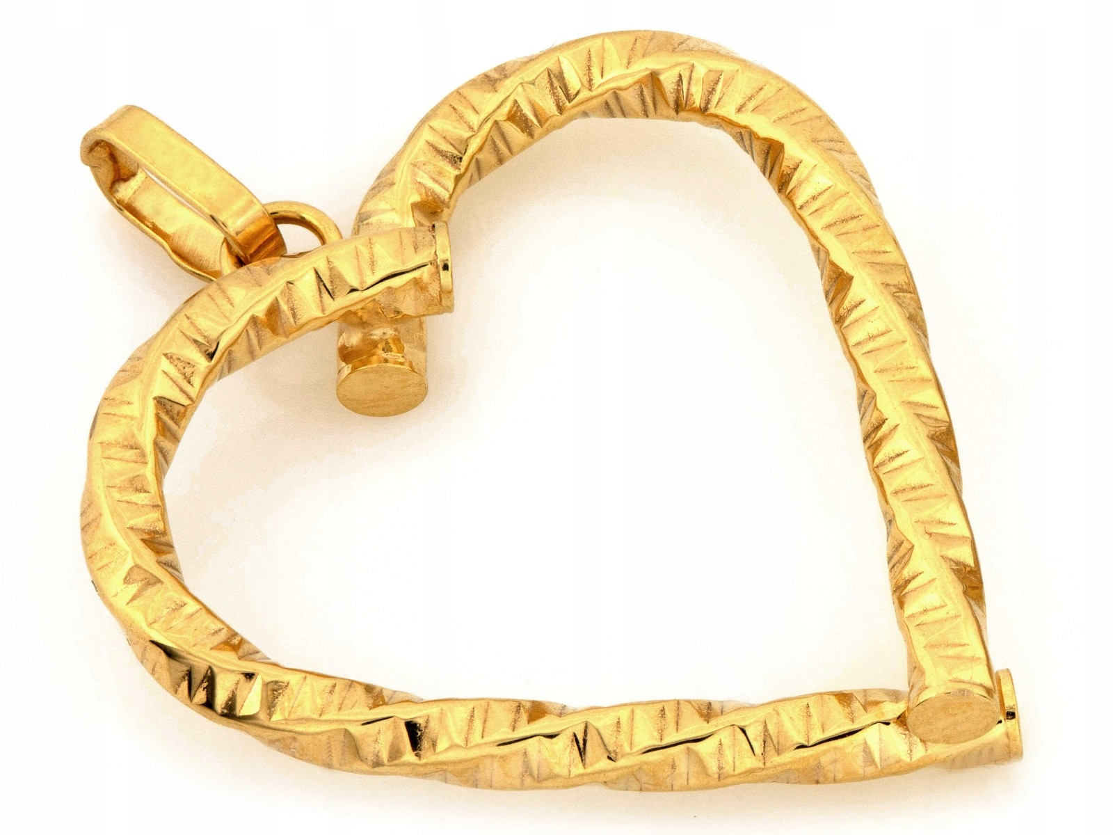 Přívěsek Zlaté srdce Kontury 14k 1.05g Přívěsek 28mm 25.7mm jako dárek