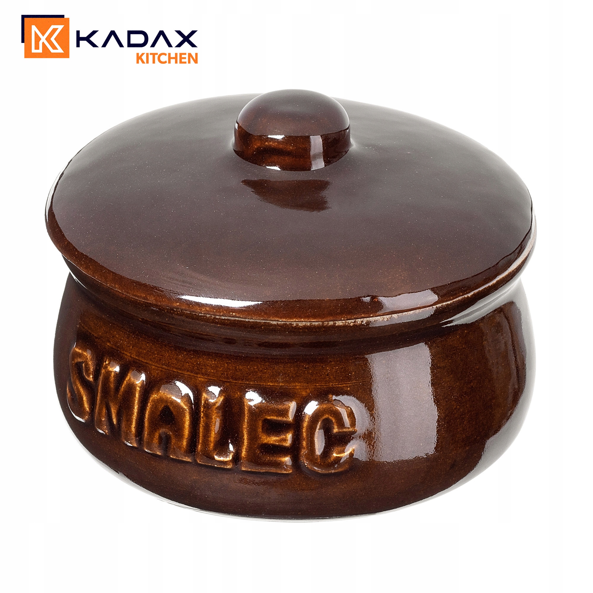 GARNEK KAMIONKOWY NA SMALEC 0,3L Z POKRYWKĄ Kolor brązowy