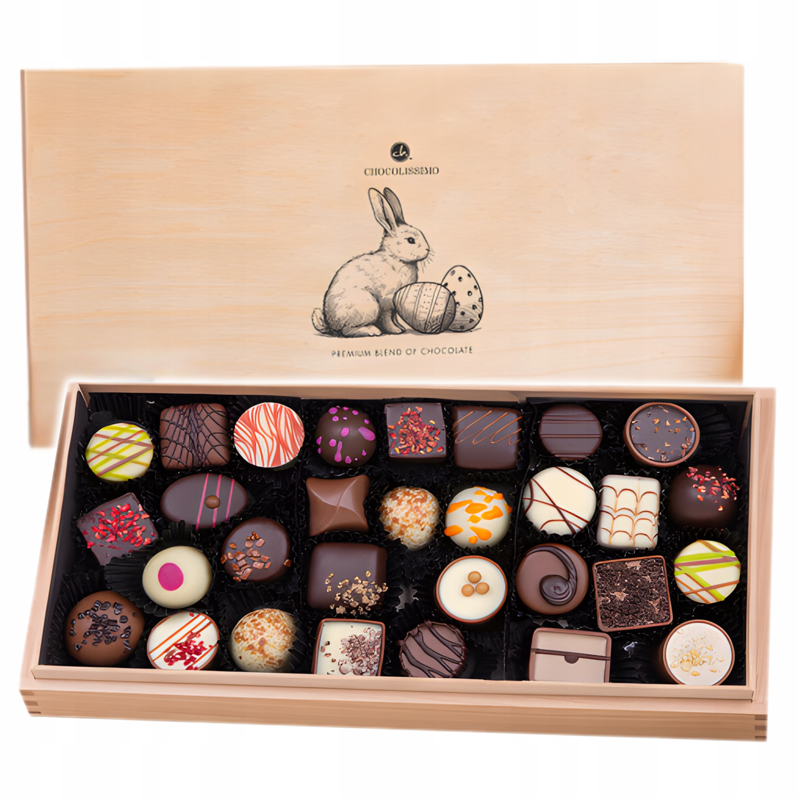 Dárek na Velikonoce čokoládu Pralinky čokoláda Belgická sladkosti 375 g