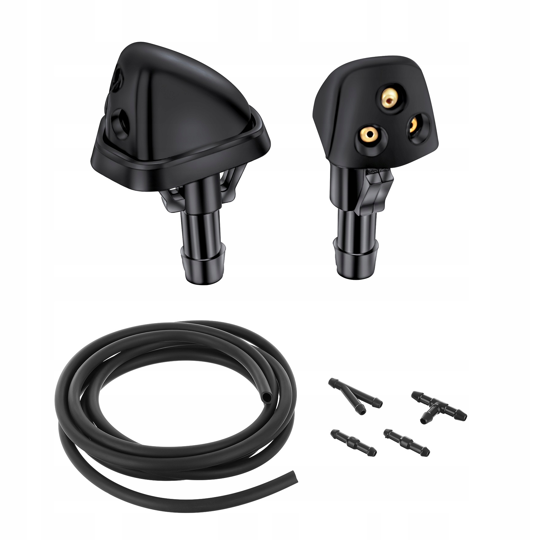 UNIWERSALNE DYSZE SPRYSKIWACZY TRZYOTWOROWE + WĘŻYK + SPINKI MONTAŻOWE