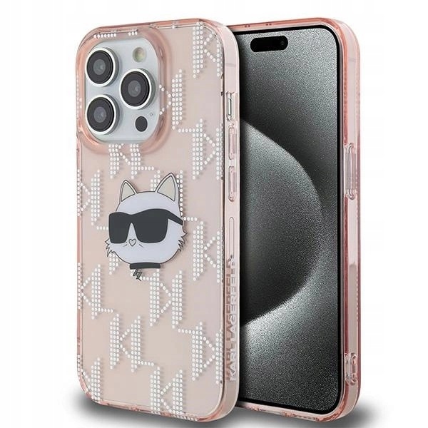 Etui Karl Lagerfeld IML Choupette & Monogram iPhone 13 Pro/13 różowe