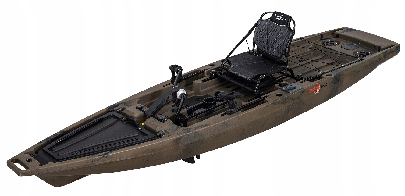 Stabilny Kajak Wędkarski Pedal Fish Big Max 125 Z Napędem Nożnym