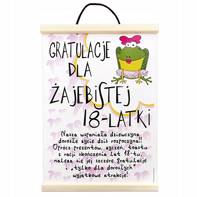 

Zawieszka Dyplom na 18 Urodziny Dla Niej