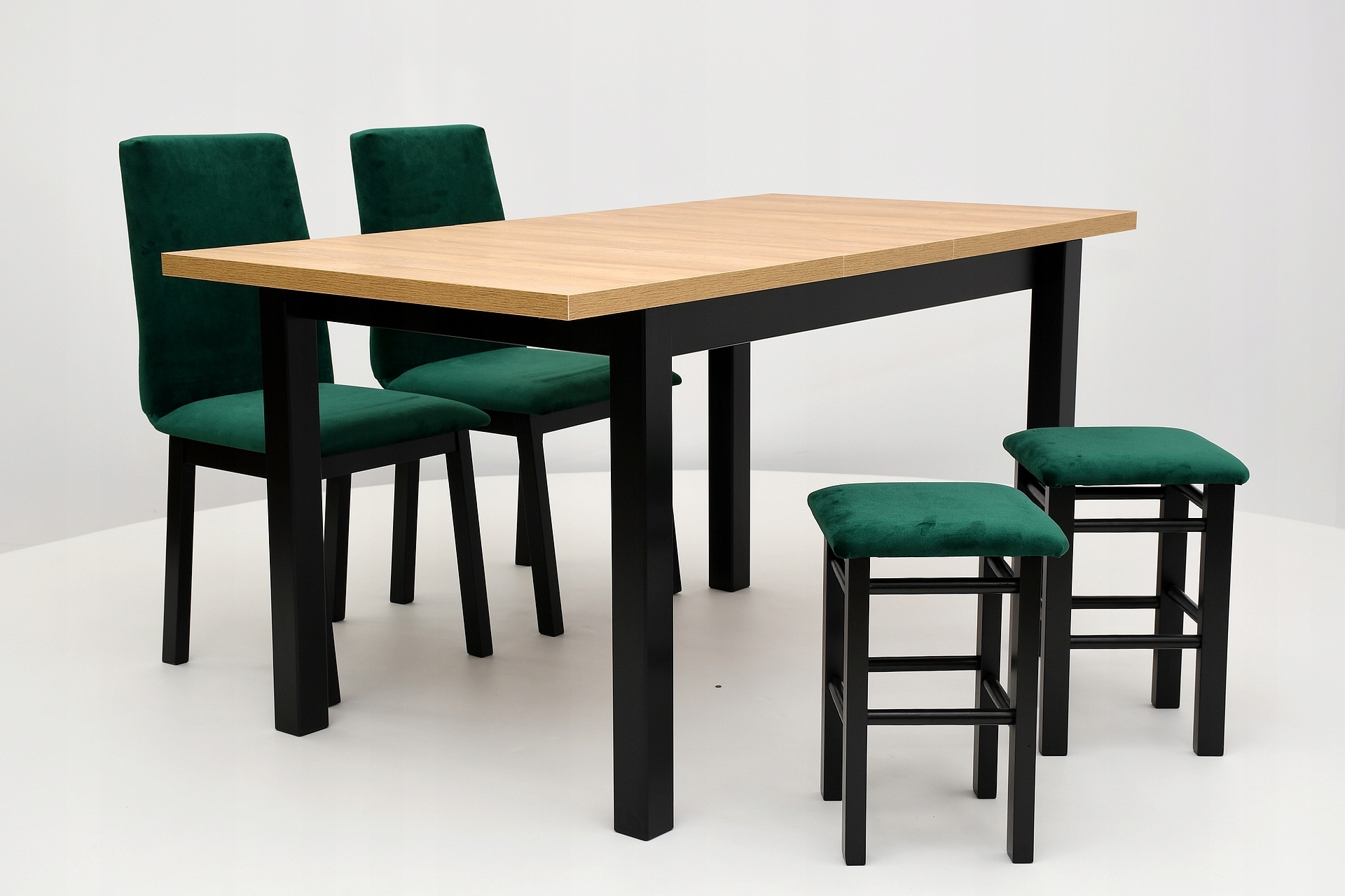komplet mała kuchnia stół, 2 krzesła, 2 taborety (MAX5 LUNA1 T1) • Cena,  Opinie • Stoły i krzesła zestawy 10762977407 • Allegro