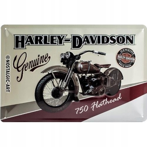 BLACHA PLAKAT 20X30 HARLEY-DAVIDSON FLATHEAD KRAK