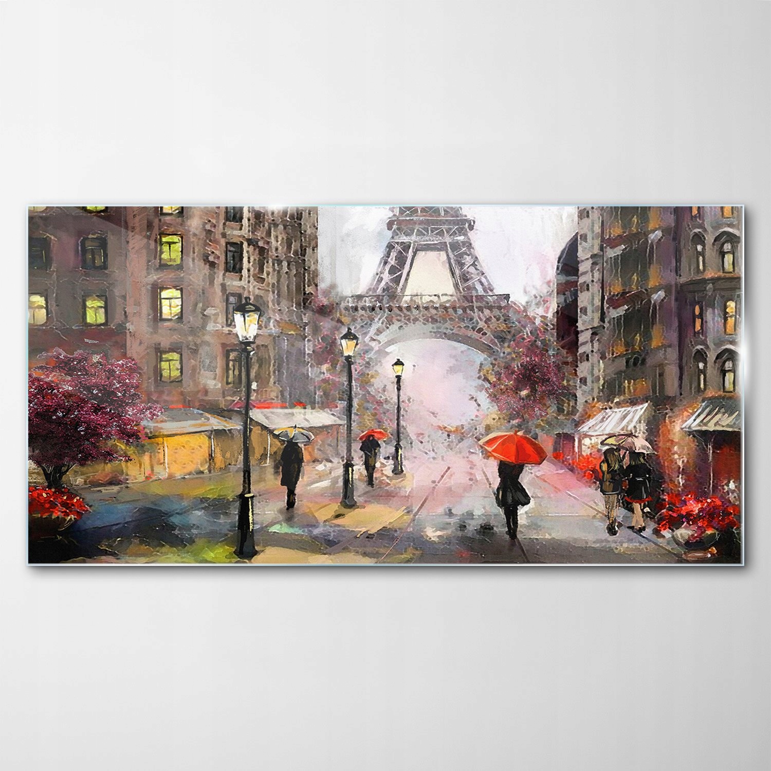 Tvrdený sklenený obraz Mesto Paríž Ulica 100x50