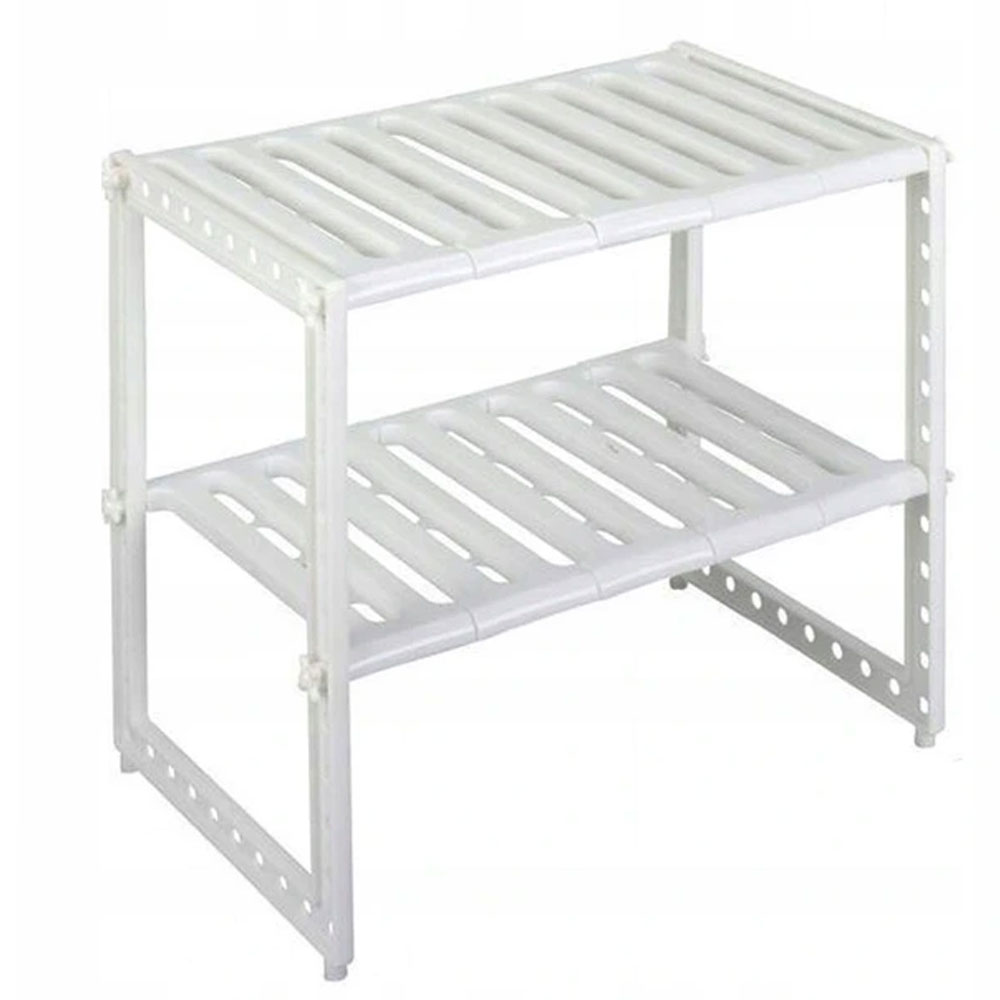 DWUSTOPNIOWA ROZSUWANA REGULOWANA PÓŁKA DO SZAFY SZAFKI KUCHENNEJ POD ZLEW