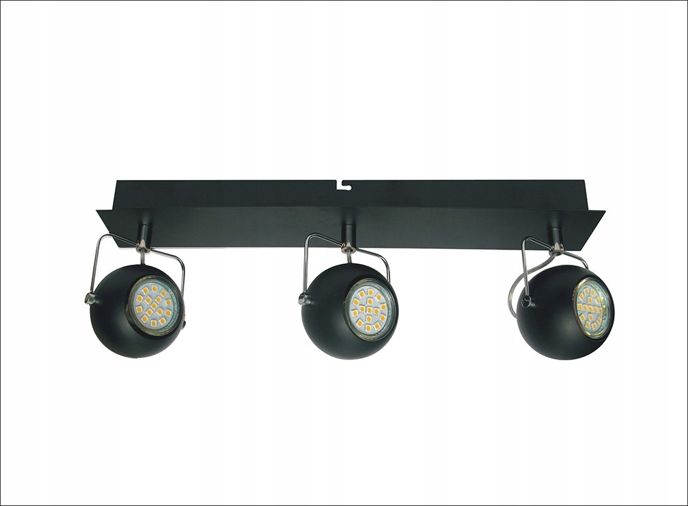 Stropní svítidlo Candellux 93-25029-Z lišta Tony 3X3W led GU10 černá matná