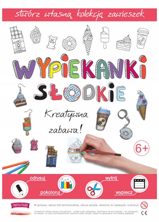 

Wypiekanki słodkie breloczki kolczyki Diy folia