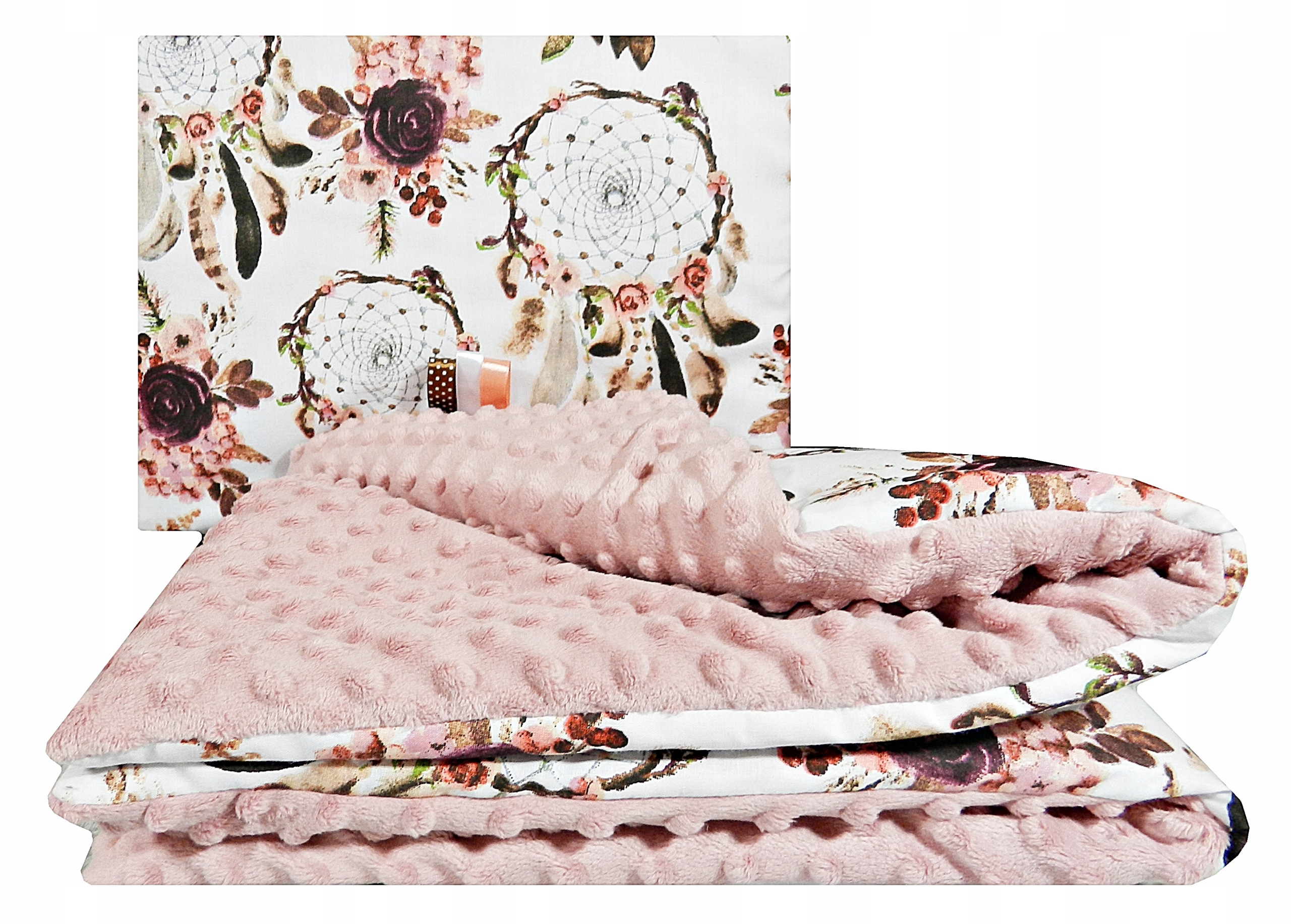 

Komplet Kocyk Minky 75x100 Poduszka, Do Łóżeczka