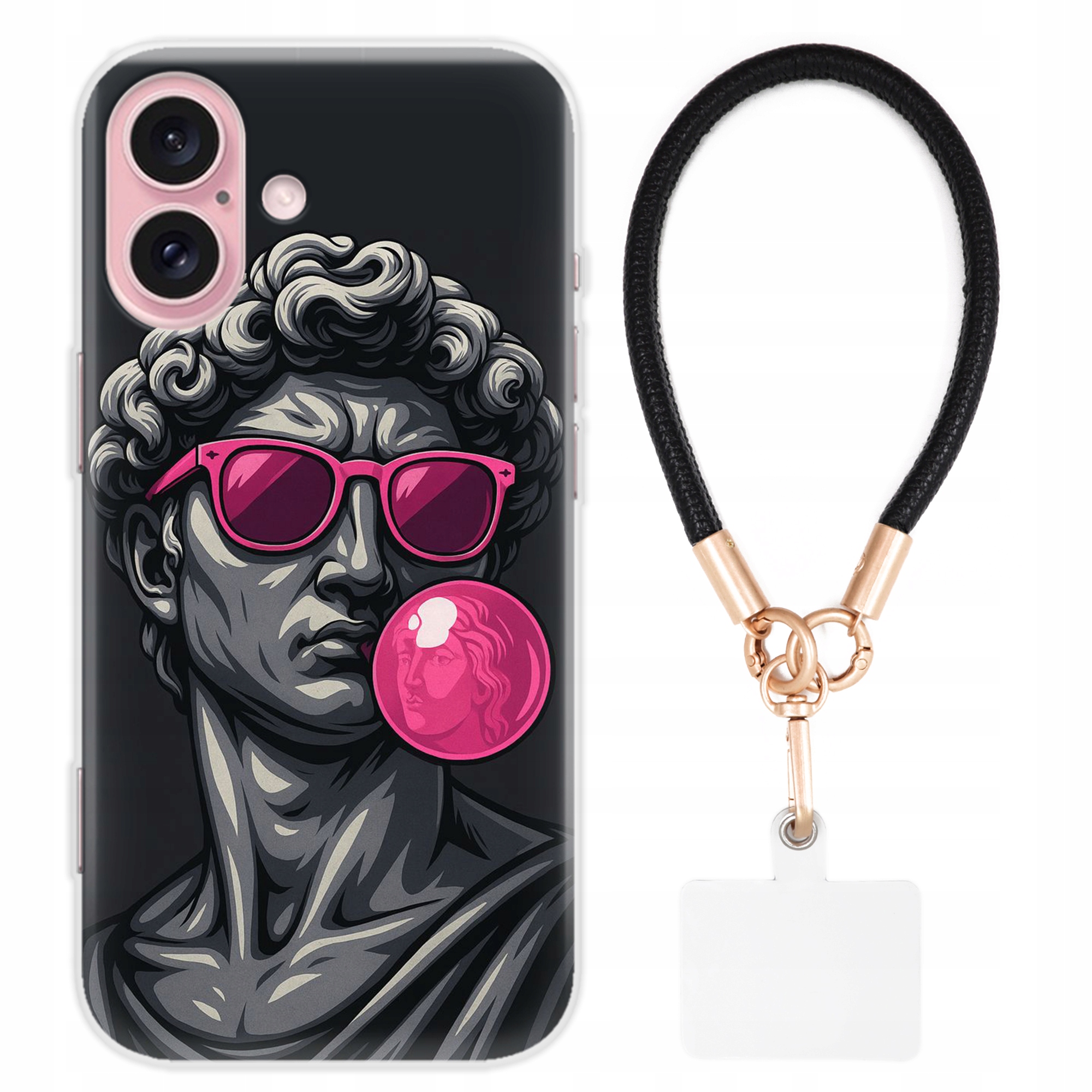 Puzdro Pre iPHONE 16 Case Vodítko Čierna Koža Pre Dievčatá Pre Tento Vzor