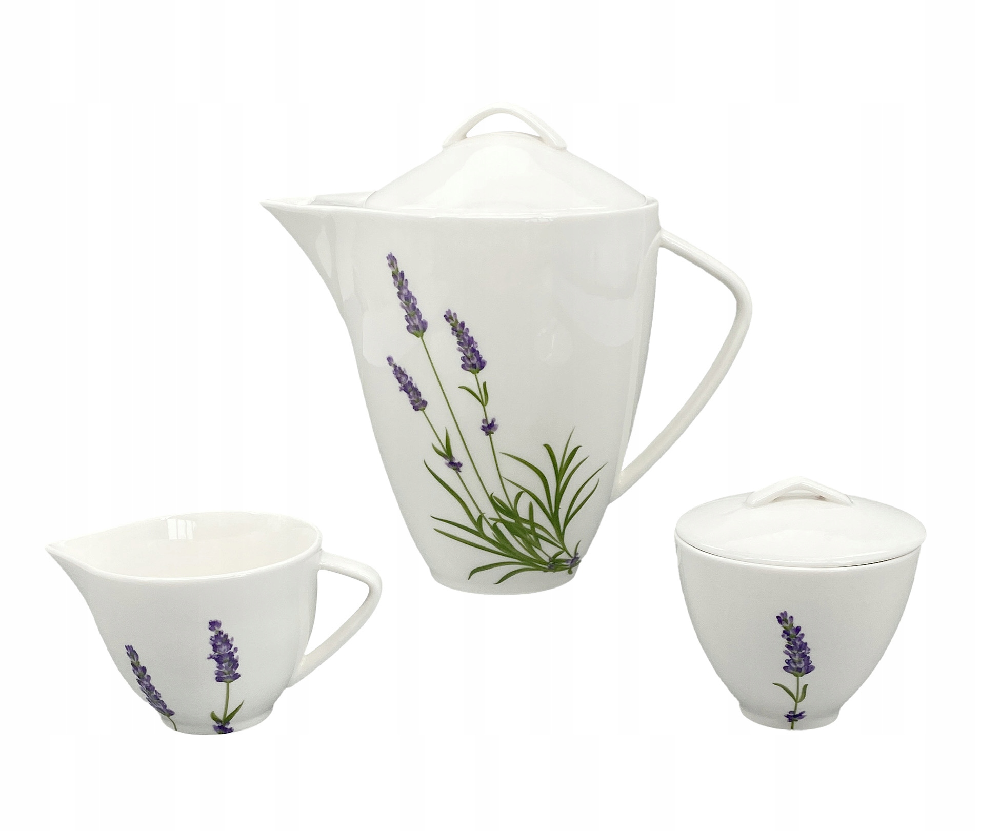 5dielna súprava Levanduľa (Kanvica 1600ml, mliečenka 150ml, cukornička 150ml)