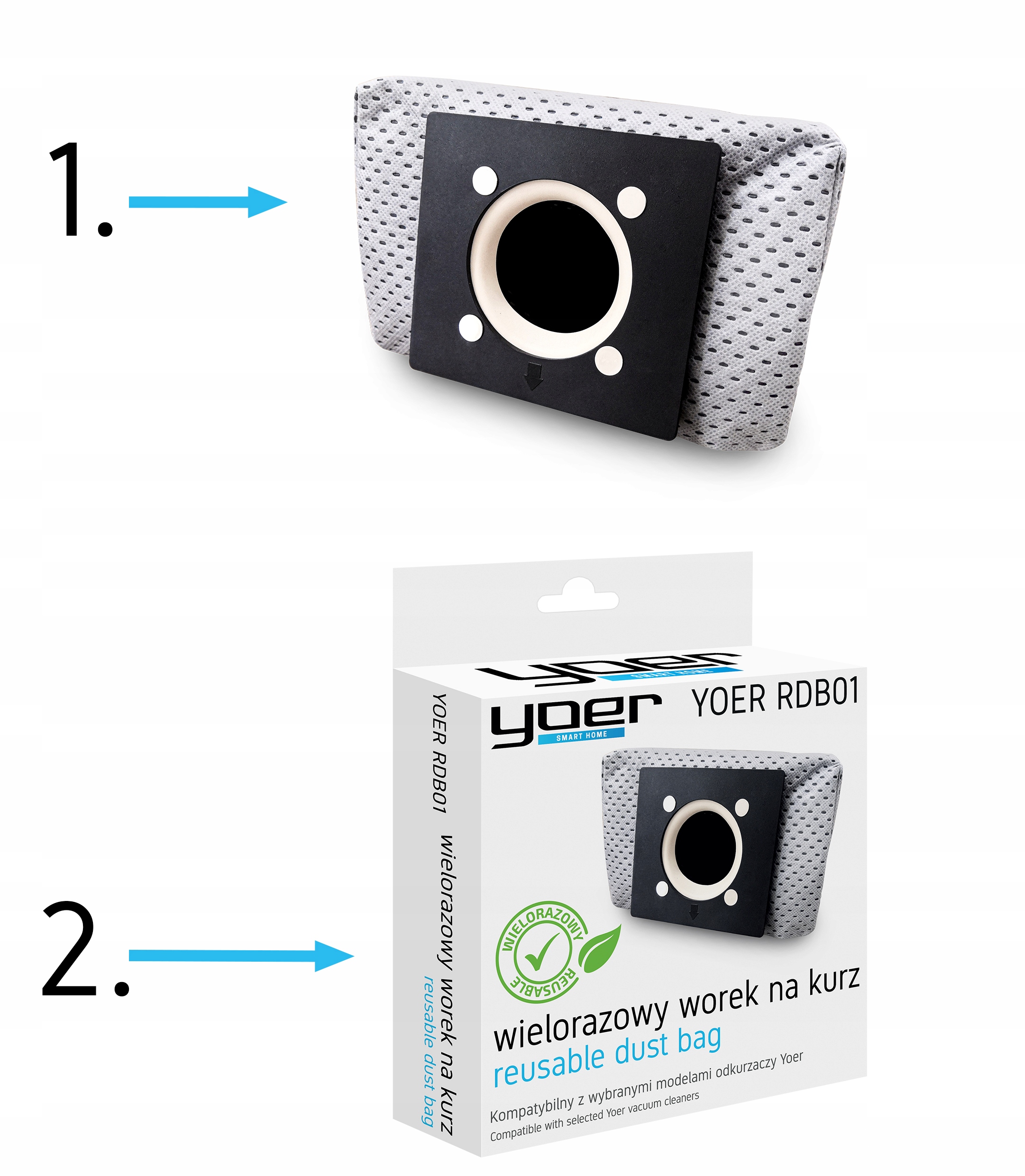 Worek WIELORAZOWY do Odkurzacza YOER VC01BK Model RDB01