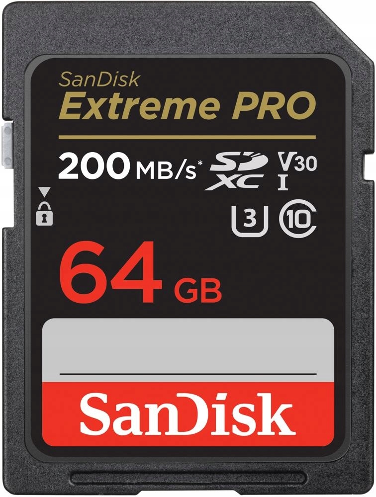 Sandisk Paměťová karta Extreme Pro Sdxc 64GB 200/90 MB/s V30 Uhs-i U3