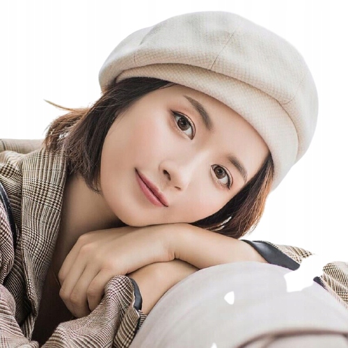 STYLOWY DAMSKI BERET CZAPKA PEPITKA