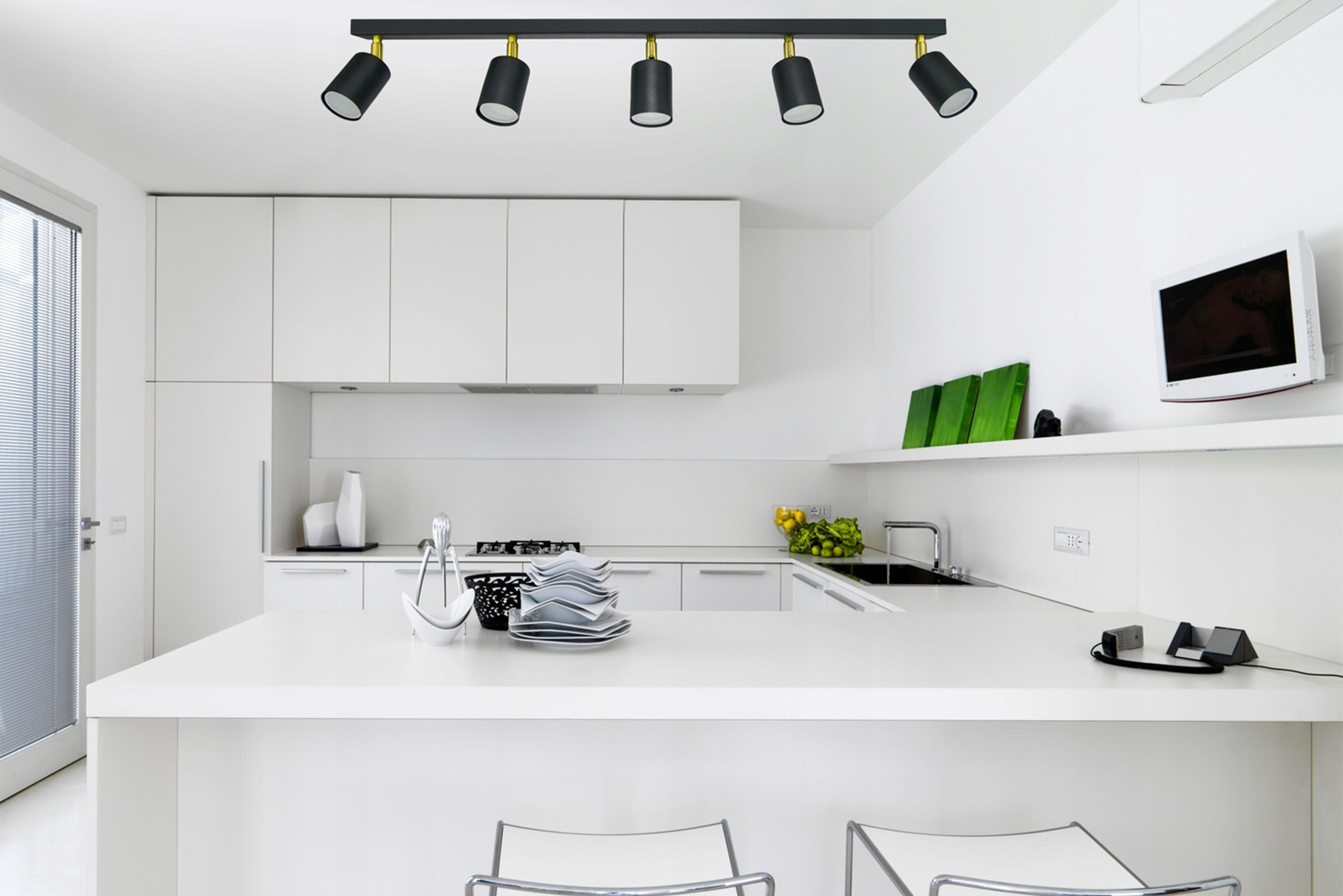 LAMPA SPOT SUFITOWA OPRAWA HALOGENOWA GU10 5 RUCHOMA CZARNA ZŁOTA LED Rodzaj spot