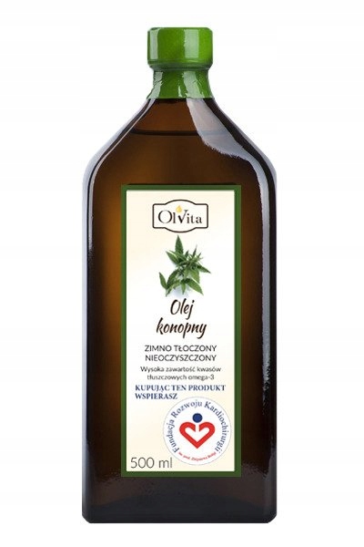 

OlVita Olej konopny zimno tłoczony 500ml