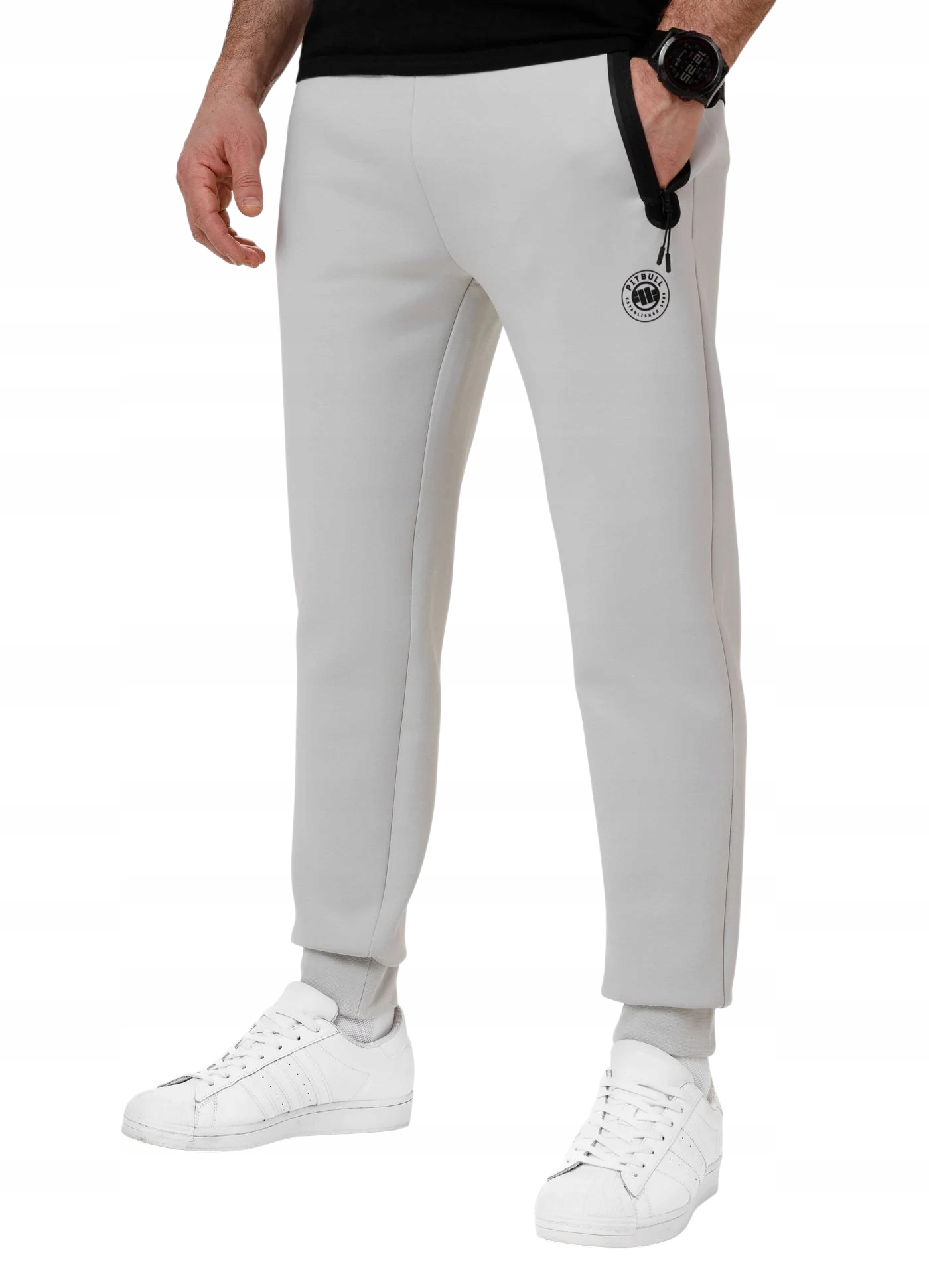 Pit Bull Dresové kalhoty Dogwood White Blue M